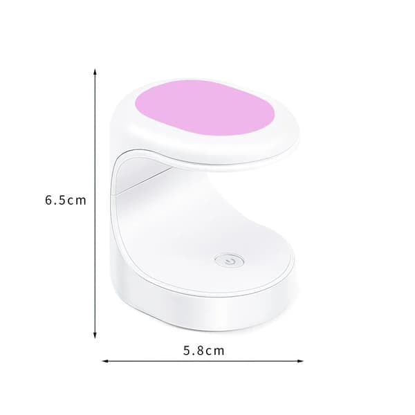 16W UV LED Lampe Neglekunst Tørrelampe Mini Bærbar Sort Black