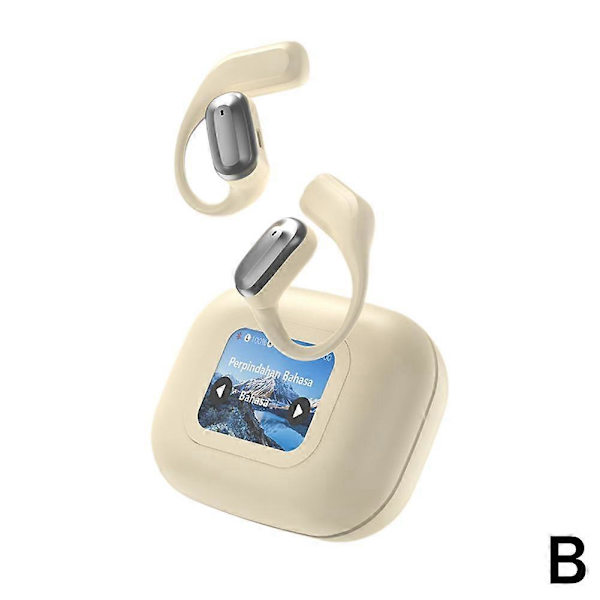 Trådløst Bluetooth-headset Støjreducerende LED-farveskærm Touch White