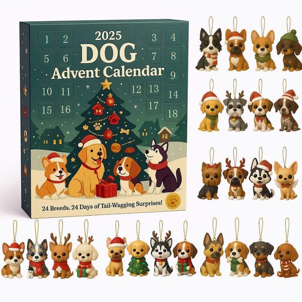 Hundejulekalender 2026 Jule-nedtælling Kæledyrstema Blind Box Gave