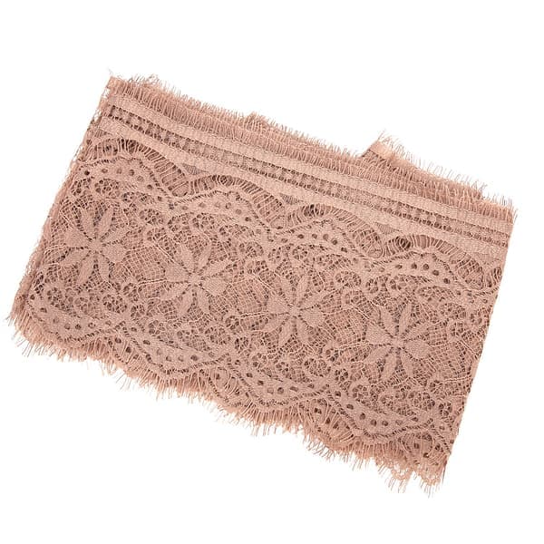 14,5 cm polyester silke kläder broderi spets DIY klänning hantverk tyg kläder dekoration rosa