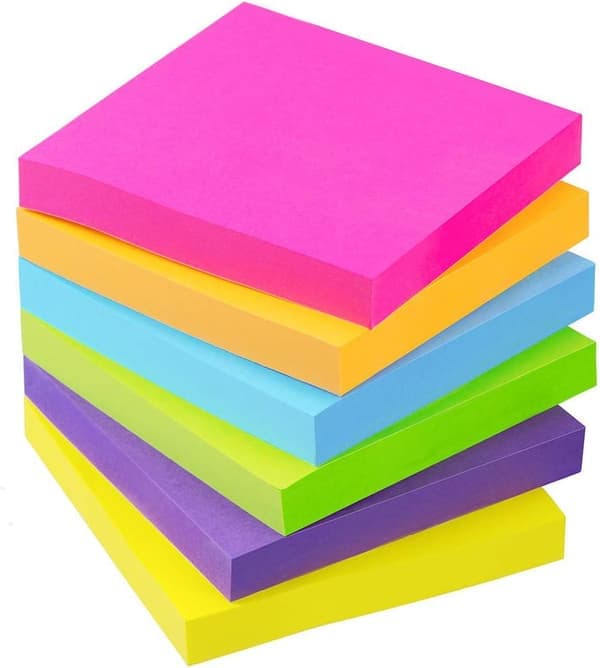 Superklæbende Post-it Notes, Lyse Multifarver, Ren Fjernelse Sikrer Ingen Rester
