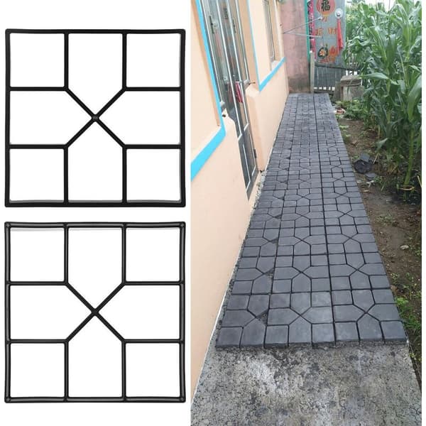 Trädgårdsplattformsform, betongform för trädgårdssteg (40 x 40 cm)