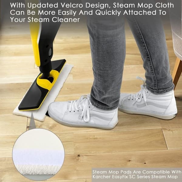 Sett med 5 mikrofiberputer kompatible med Karcher EasyFix SC2 SC3 SC4 SC5 damprengjørere, erstatningsputer for dampmopper, rengjøringstilbehør