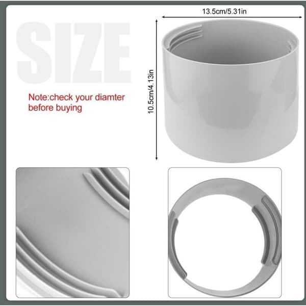 Luftkonditioneringsavgasrörsadapter Ø13cm - PVC-ventilationsslangkoppling för bärbar luftkonditionering