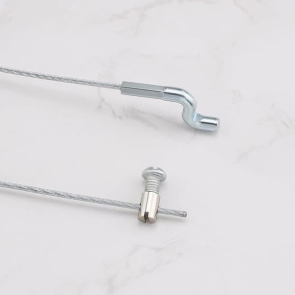 Z-formet gaskabel - Pakke med 2 - 1,5 mm fleksibelt stål - Til plæneklipper og bremse - Havearbejde 2000 mm