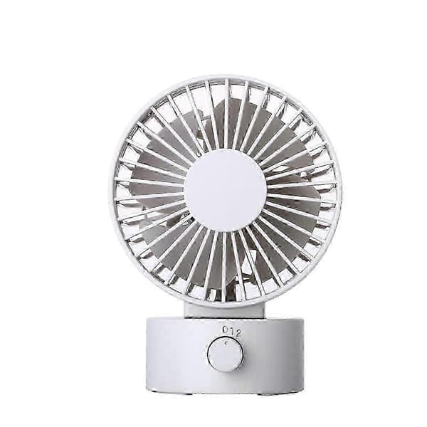 Stille skrivebordsventilator, USB-ventilator, stærk luftstrøm til udendørs hjemmekontor (hvid) 2026