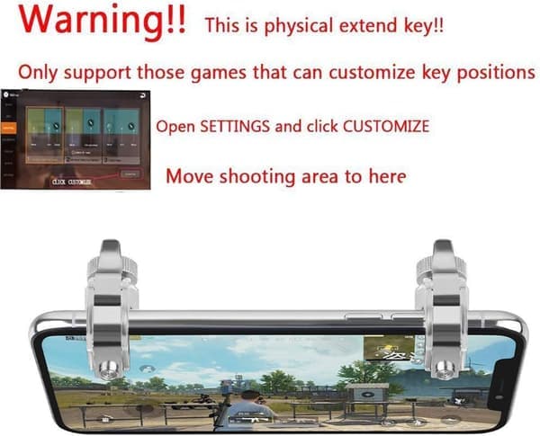 PUBG L1R1 Mobiltelefon Spel Trigger Eldknapp Grepp Shooter Kontr