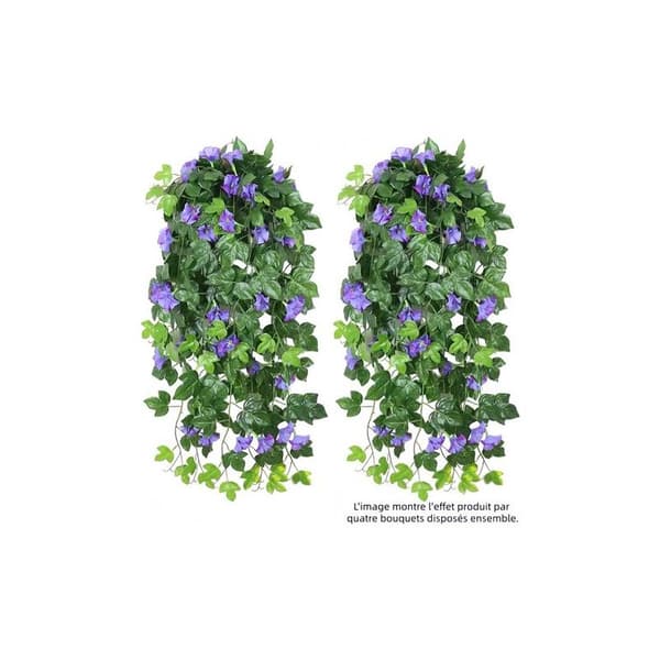 Kunstige hængeblomster – Kaskadeplanter til indendørs/udendørs bryllups- og haveindretning – Lilla