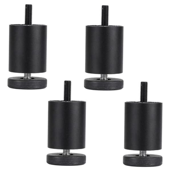 4 Stykker Aluminiumslegering Møbelben Sofa Bord TV-stander Støttefødder Sort 8cm Slidset