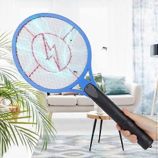 Insektsracket Myggmedel Elektrisk fluga (blå)