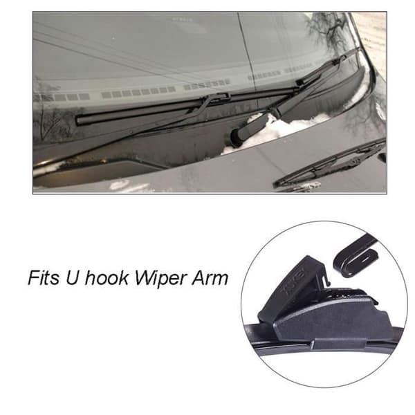 Sett med 2 frontviskerblader for FIAT Panda 169 2004 2005 2006 2007 2008 2009 2010 2011 2012