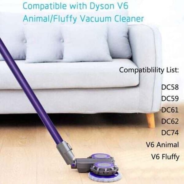 Elektrisk gulvhode for Dyson V6 Animal V6 Fluffy DC58 DC59 DC61 DC62 DC74 støvsugerdeler Våt- og tørrmopphode