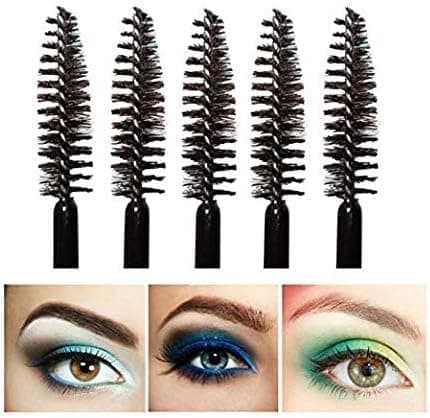 100 STK Engangs Øjenvippebørster Makeupværktøj Øjenbrynsbørste Sort
