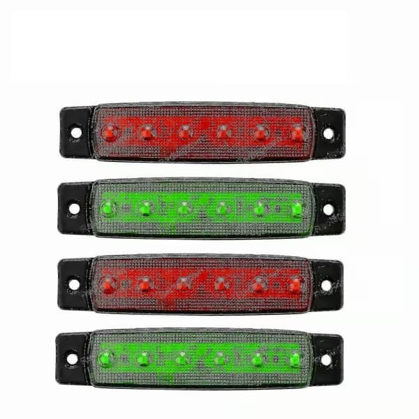 Röda Gröna LED-navigationsljus för båt Akterljus Båt 9,6*2*1cm