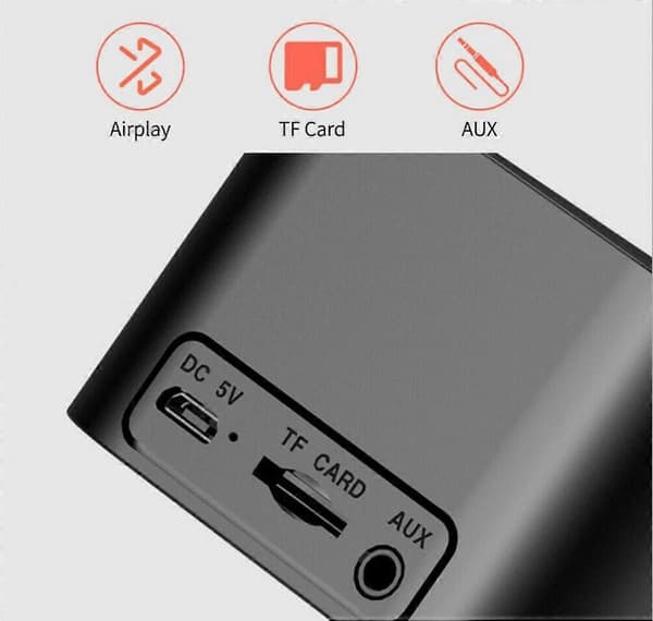 Multifunksjons vekkerklokke speil Led vekkerklokke multifunksjon trådløs Bluetooth (svart)