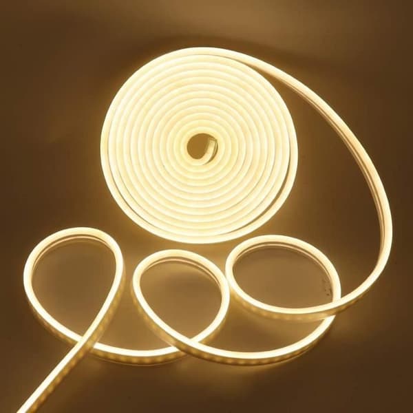 Flexibel LED Neon Strip - 5M - Varmvit - IP65 Vattentät - Klippbar Blanc chaud