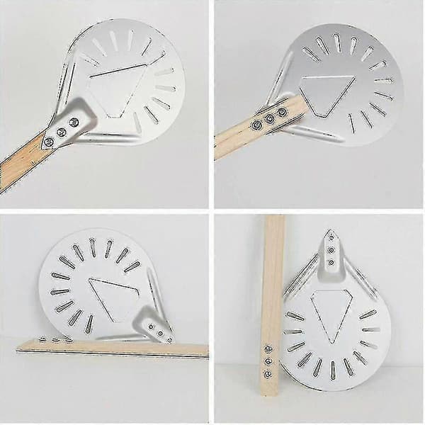 Profesjonell pizzavendespatel, langt håndtak 7/8/9 tommer perforert pizzavendespatel, pizzaspade, aluminium pizzaspade, liten - 8 tommer 40 cm