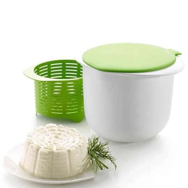 Fersk ostemugg, ostemaker, ostemaker, ostemaker med oppskrift, grønn