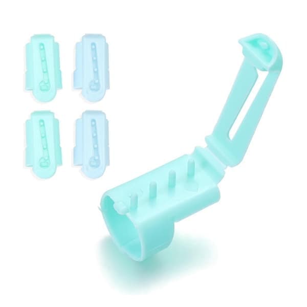 4 stk. garnføring fingerholder strikkethimble verktøy plast garnføring separerte garn