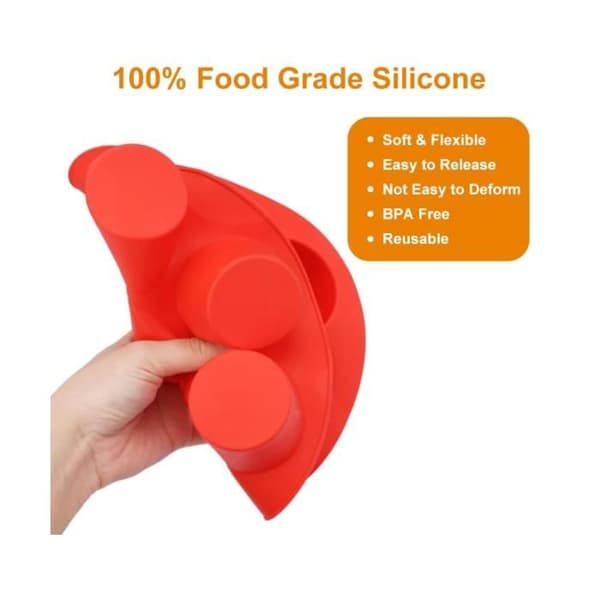 Silikon Muffinsform - 3 Stykker - Non-Stick - 7 Hull - Tåler Oppvaskmaskin