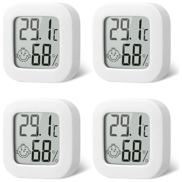 4-pack mini inomhustermometer hygrometer högprecisions temperatur- och fuktighetsmätare