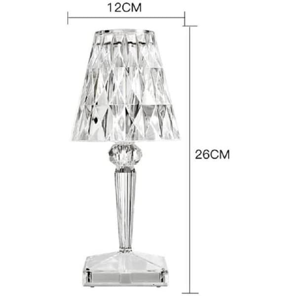 Bordlampe - AUTREMENT - 2021 - Akrylkrystall - Trefarget - USB Oppladbar