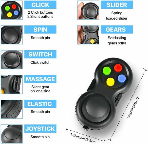 Fidget Toys Sett – 5-pakning sensorisk ADHD klasserom skrivebord stressavlastningssett