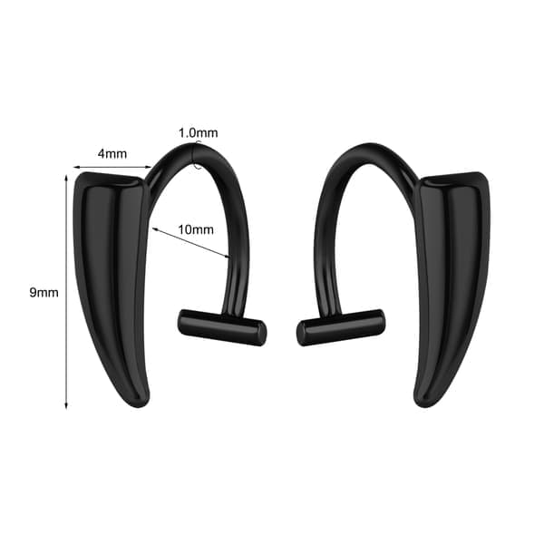 Falsk læbering uden piercing, justerbare vampyrtænder, tilbehør til temafester og karnevaler, unisex, sort sort Black