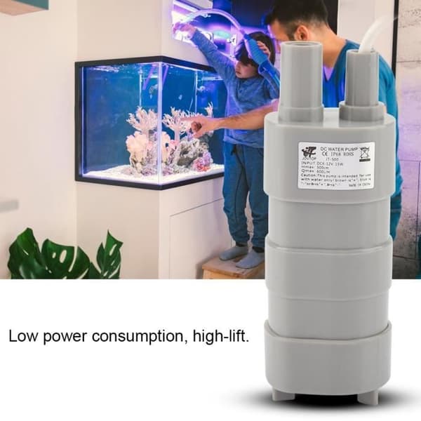 Liten 12V DC dränkbar djuphåls vattenpump med 5.5 * 2.1 honkontakt