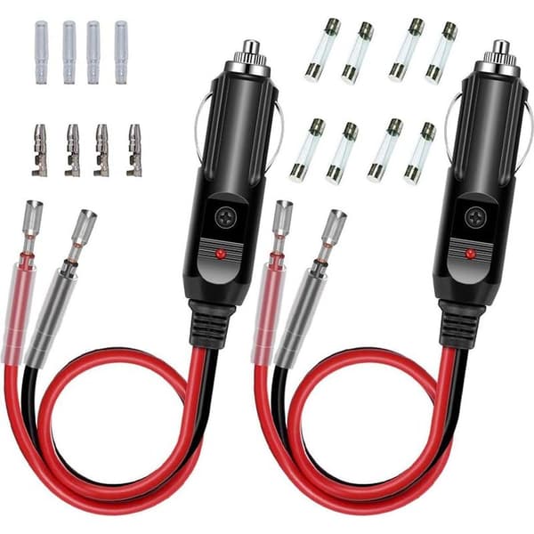 Kpl uros tupakansytytinsovitin 16 AWG 12V/24V yleisellä USB-virtajohdolla, autoinvertterille, ilmapumpulle, sähkömukille