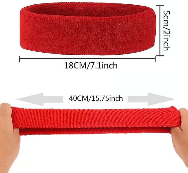 10-pack sportpannband för män och kvinnor, svettband, elastiskt hårband