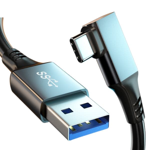 Galaxy S10 Laddare USB Typ-C Kabel 90 Grader Slitstark Nylon