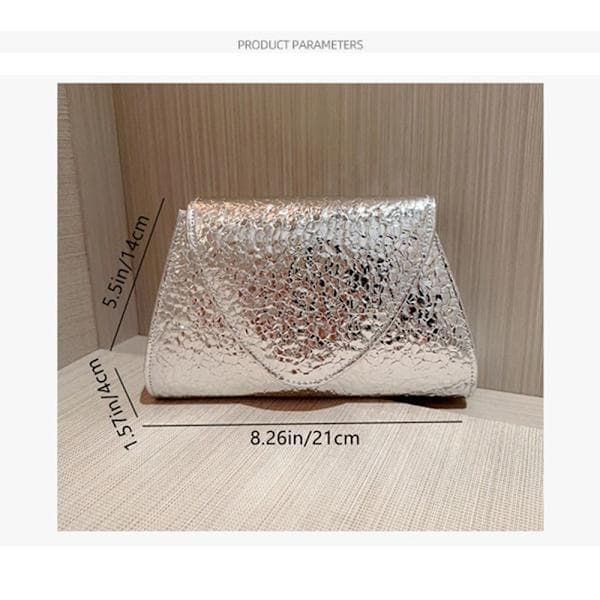 Aftentasker Paillet Clutch SØLV sølv sølv silver