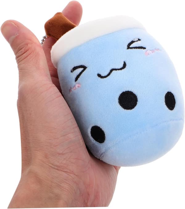 2 stk. søde Kawaii Bubble Tea Plys Nøglering Charme Yndige Rygsæk Tilbehør