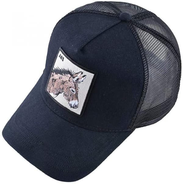 Unisex dyrenett truckerhatt snapback brodert lapp LL
