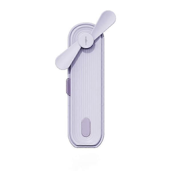 Mini Lommeventilator Batteri Kraftfuld USB Genopladelig Ventilator 2 Hastigheder (9-16 Timer) Køleventilator med Powerbank til Rejser Udendørs Lilla