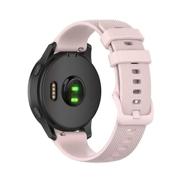 Til Garmin Vivoactive 4 22mm Silikonerem Pink Pink