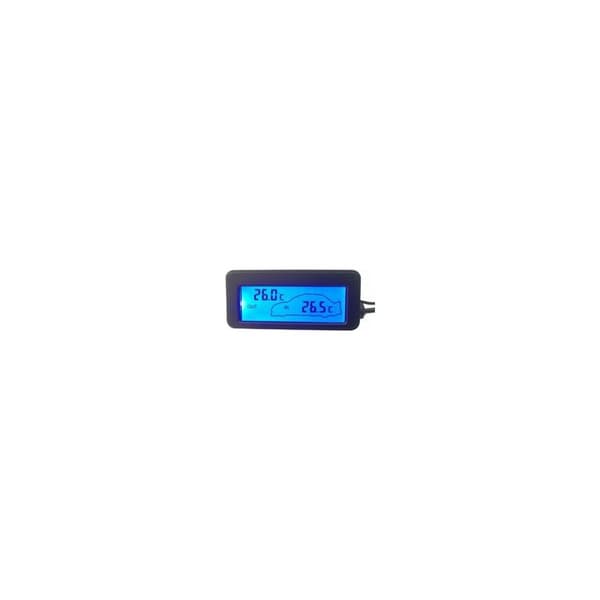 12V Digital Biltermometer – LCD-display – Indendørs og Udendørs Måling – Nem Celsius Aflæsning – Crezuo