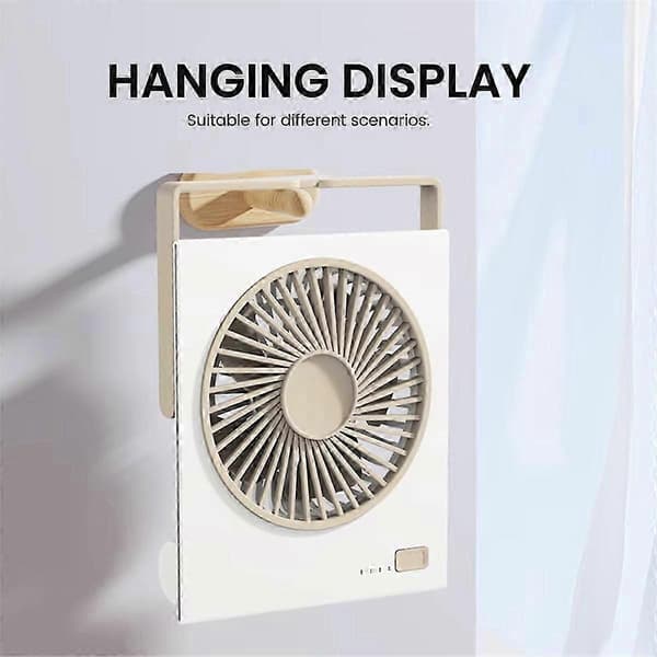 Bordventilator Bærbar USB Genopladelig Ventilator Mini Bærbar Ventilator til Camping 4 Hastigheder Stille Bord Personlig