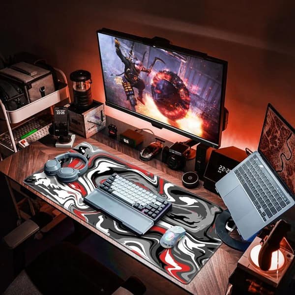 Musematte for gaming – 80 x 30 cm – Sydde kanter – Sklisikker bakside
