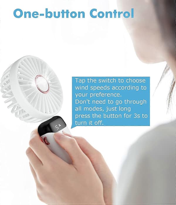 bærbar ventilator, bærbar miniventilator, genopladelig