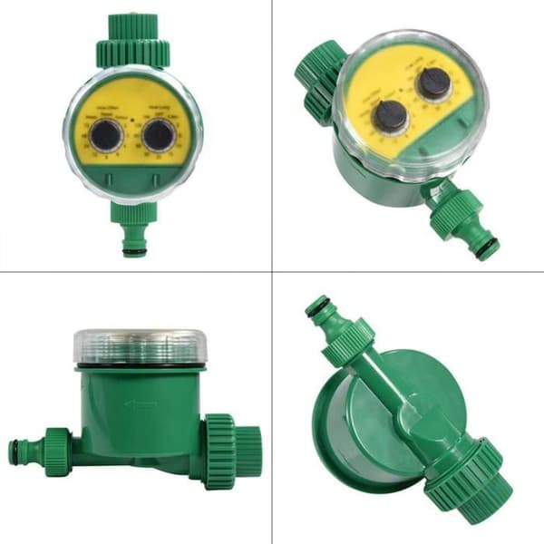 Multifunktionel havevandings-timer med to automatiske drejeknapper, elektronisk vandings-timer-controller