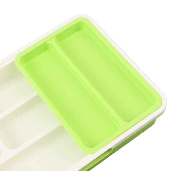 Kitchen Drawer Organizer Plastic Multifunctional Flexible Separation Space Saving Drawer Utensil Tray Holder for Cutlery Silverware Knives Easy