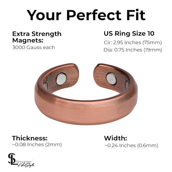 Smarter LifeStyle Elegant Ren Koppar Magnetisk Ring