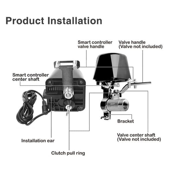 WiFi Smart Vandventil med Timer Vand Automatisk Afspærringsventil Controller Hjemmeautomatisering Vandafspærring