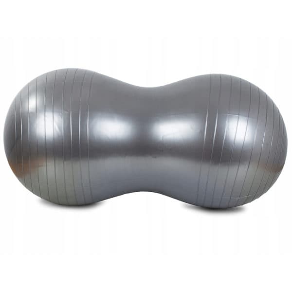 Træningsbold / Pilatesbold med pumpe - Peanut Sølv sølv silver