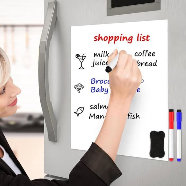 A3 Magnetisk Whiteboard - 1 Enhed - Stål - Tør Sletning - Køkken og Kontor - 42x29.3cm