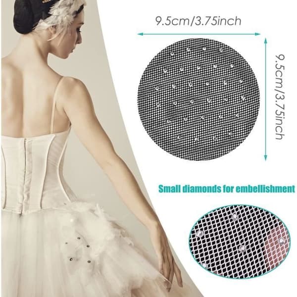 Hårknoldnet - Ikke specificeret - 4 stk. - Elastisk nylon - Let og åndbart - Sort