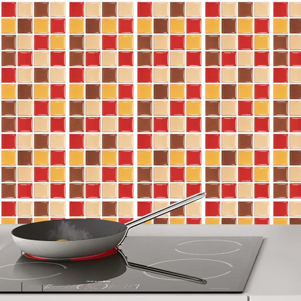 Mosaik Kakeldekor Vägg Kakeldekor, för Badrum och Kök
