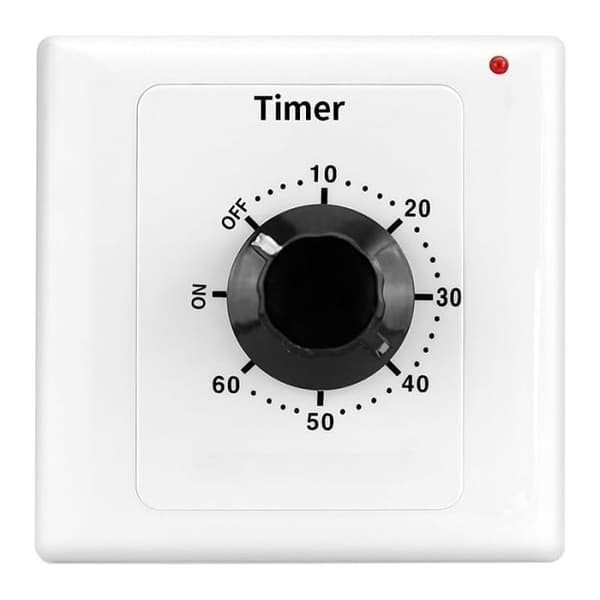 60-minutters tidsbryter, AC 220V 15A intelligent mekanisk nedtellingstimerkontakt tidsbryter 86 panel timer kontrollknapp